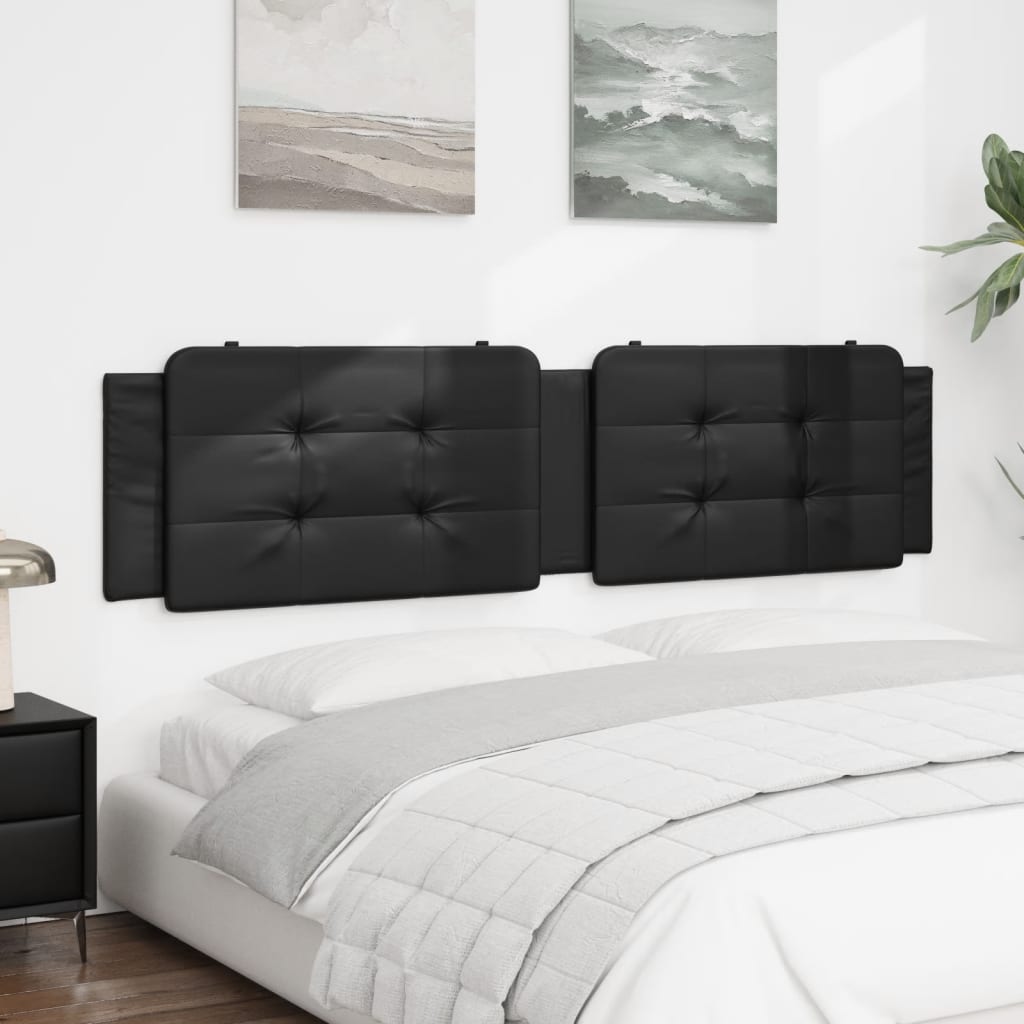 Cuscino Testiera Zadar Nero 200 cm in Similpelle | homemem39