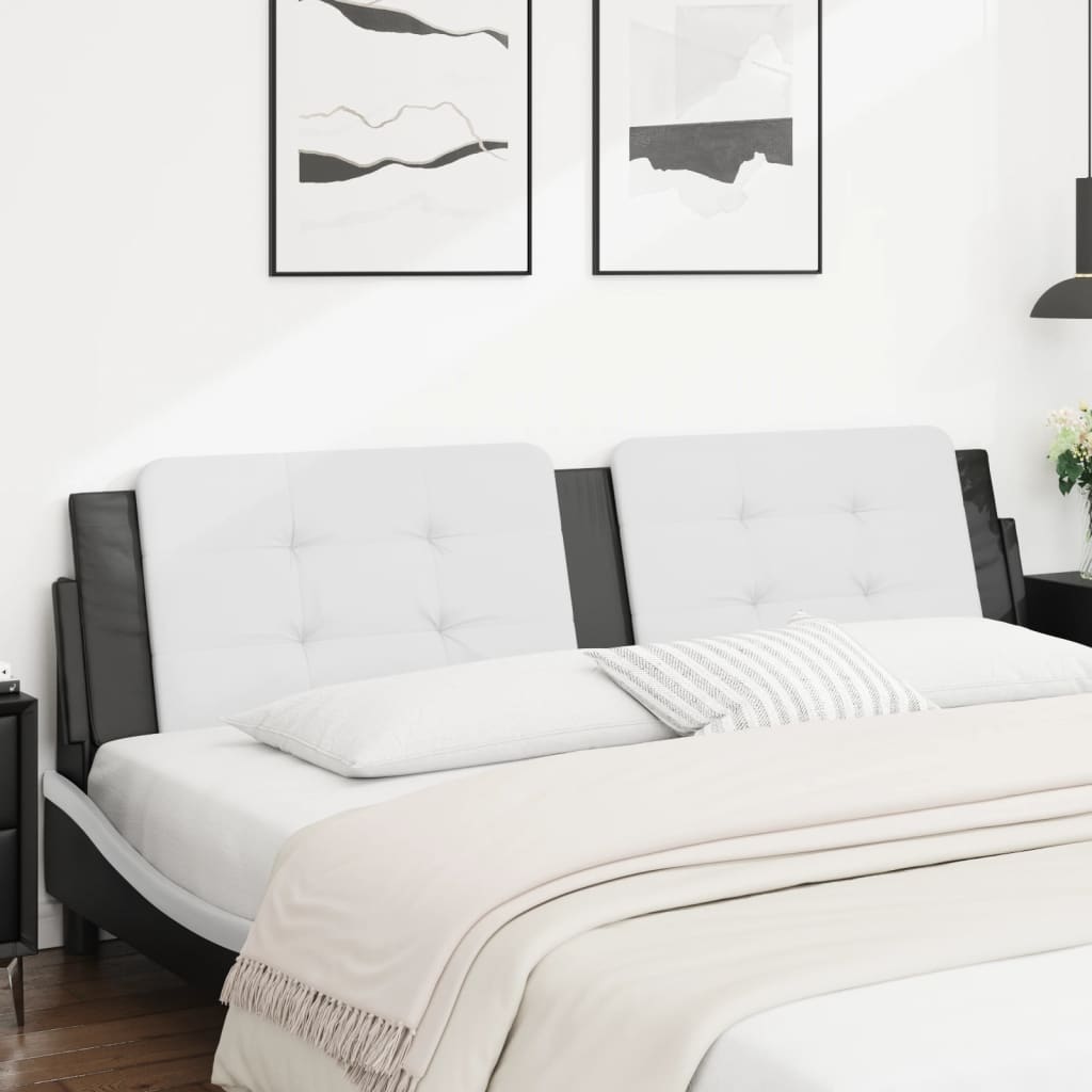 Cuscino Testiera Zadar Nero e Bianco 200 cm in Similpelle | homemem39