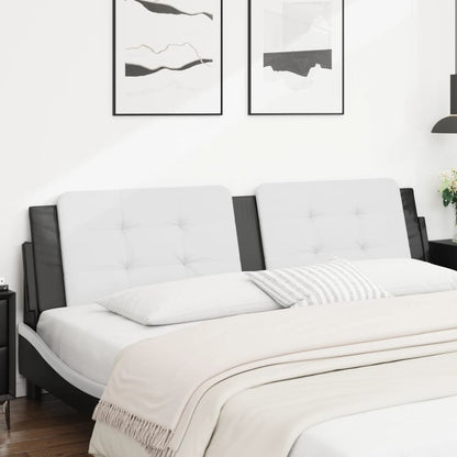 Cuscino Testiera Zadar Nero e Bianco 200 cm in Similpelle
