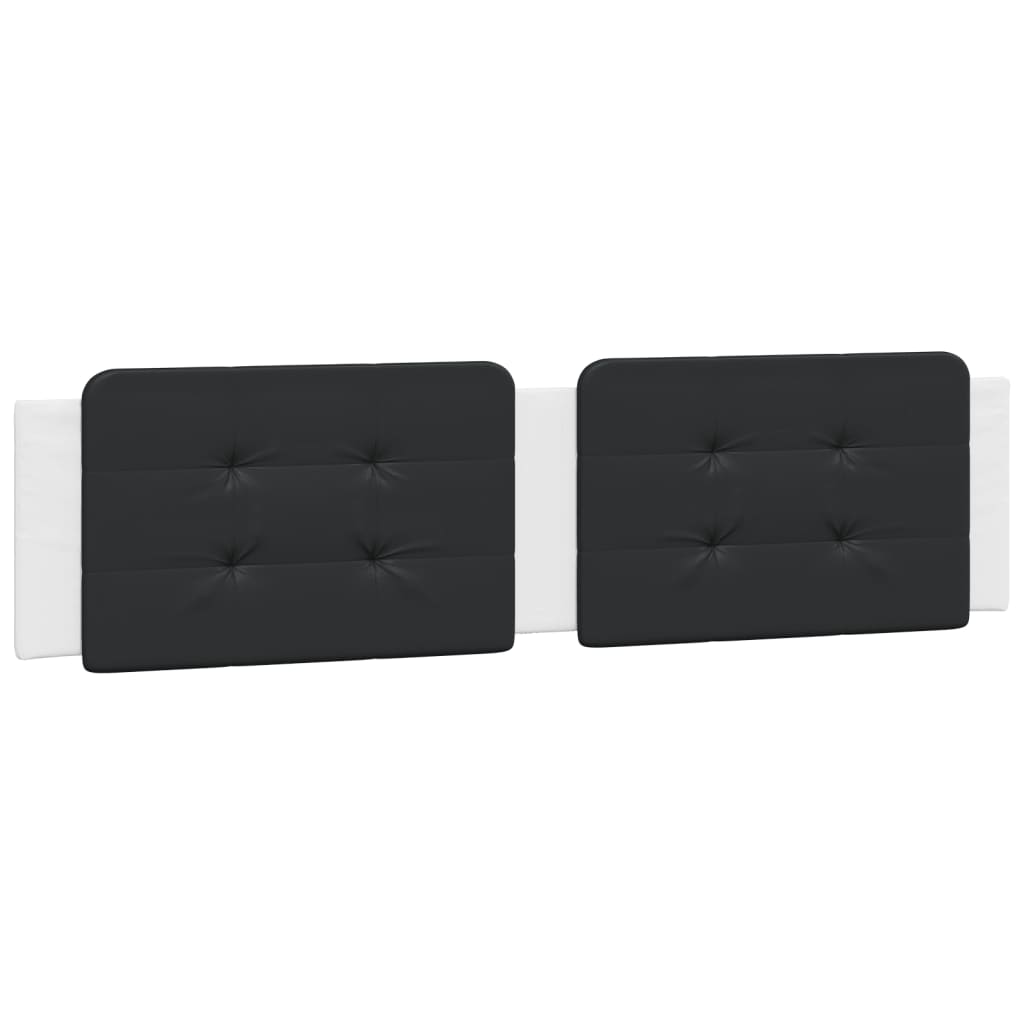 Cuscino Testiera Nero e Bianco 200 cm in Similpelle - homemem39