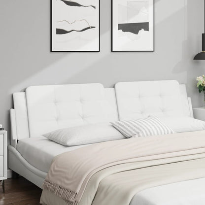 Cuscino Testiera Zadar Bianco 193 cm in Similpelle