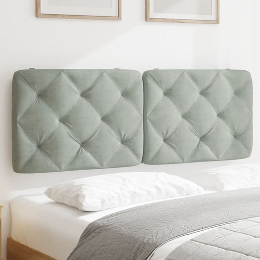 Cuscino Testiera Grigio Chiaro 137 cm in Velluto - homemem39