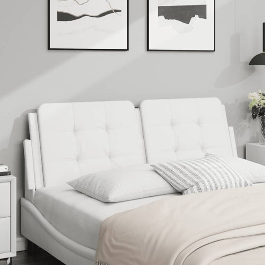 Cuscino Testiera Zadar Bianco 137 cm in Similpelle - homemem39