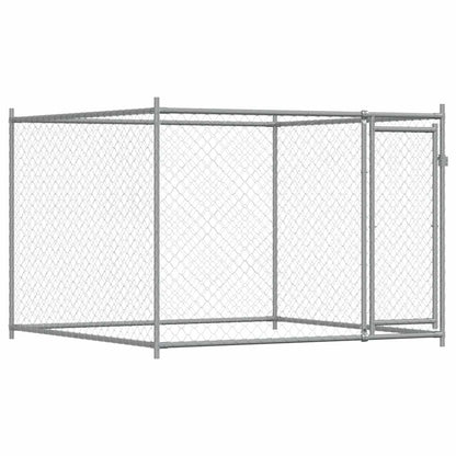 Gabbia per Cani con Porte Grigia 12x2x1,5 m in Acciaio Zincato | homemem39
