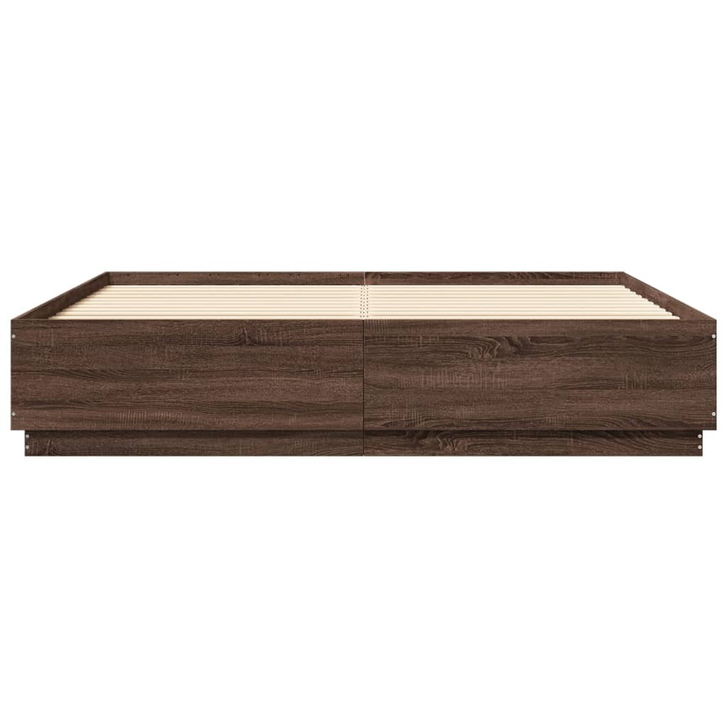 Giroletto Luci LED Rovere Marrone 200x200 cm Legno Multistrato - homemem39