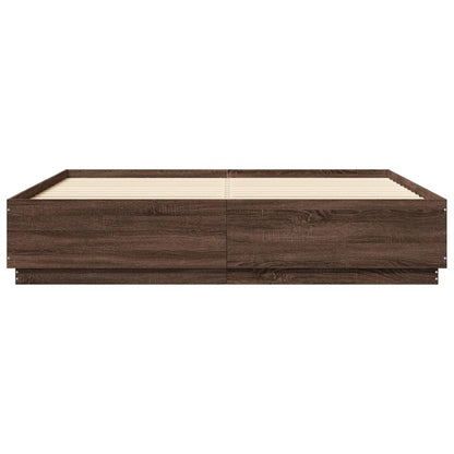 Giroletto Luci LED Rovere Marrone 200x200 cm Legno Multistrato - homemem39