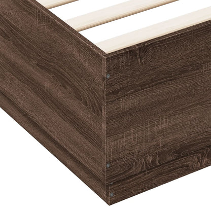 Giroletto Luci LED Rovere Marrone 200x200 cm Legno Multistrato - homemem39