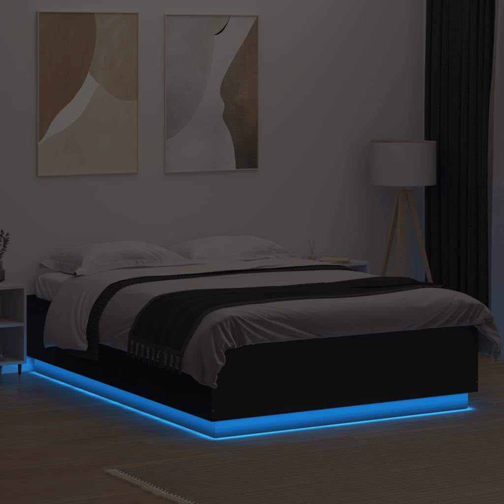 Giroletto con LED senza Materasso Nero 150x200 cm | homemem39