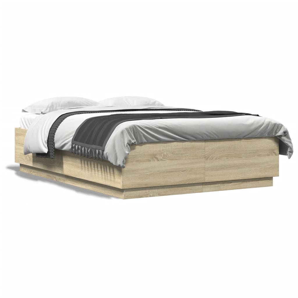 Giroletto Luci LED Rovere Sonoma 150x200 cm Legno Multistrato | homemem39