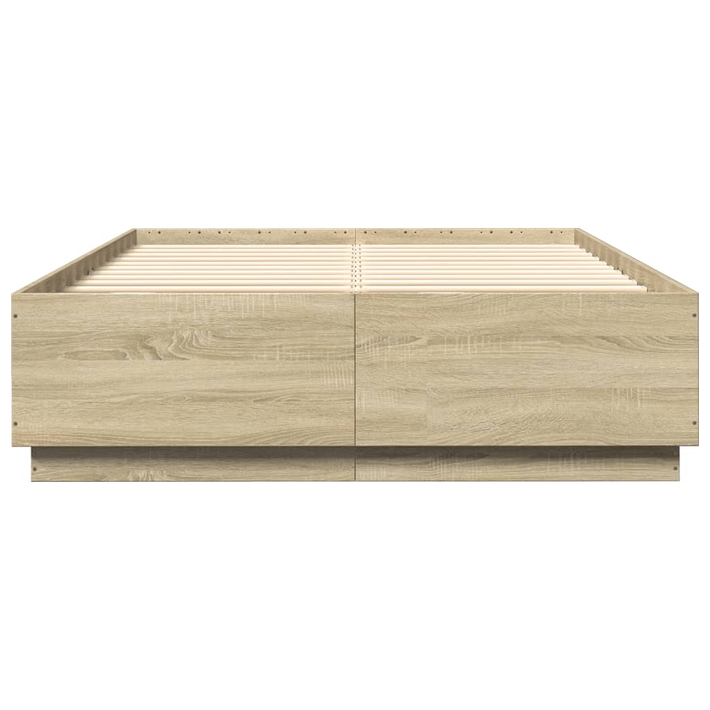 Giroletto Luci LED Rovere Sonoma 150x200 cm Legno Multistrato | homemem39