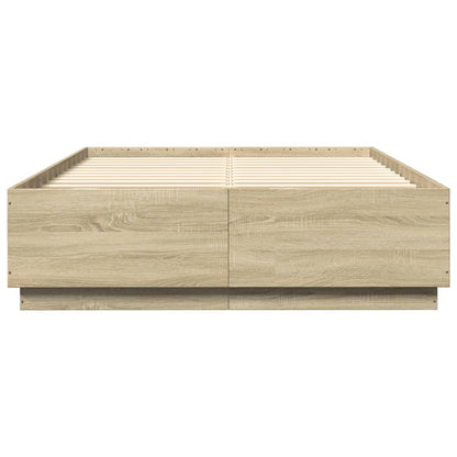 Giroletto Luci LED Rovere Sonoma 150x200 cm Legno Multistrato