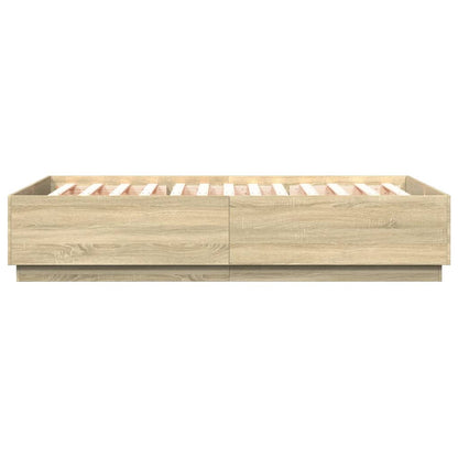 Giroletto Luci LED Rovere Sonoma 150x200 cm Legno Multistrato