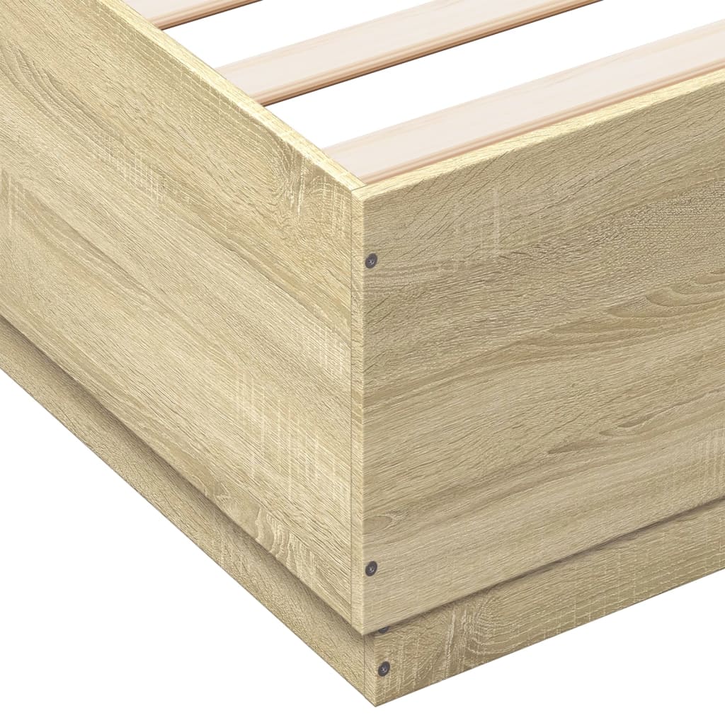 Giroletto Luci LED Rovere Sonoma 150x200 cm Legno Multistrato