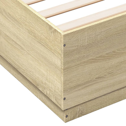 Giroletto Luci LED Rovere Sonoma 150x200 cm Legno Multistrato