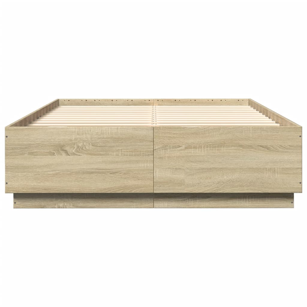 Giroletto Luci LED Rovere Sonoma 140x200 cm Legno Multistrato | homemem39