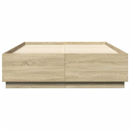 Giroletto Luci LED Rovere Sonoma 140x200 cm Legno Multistrato | homemem39