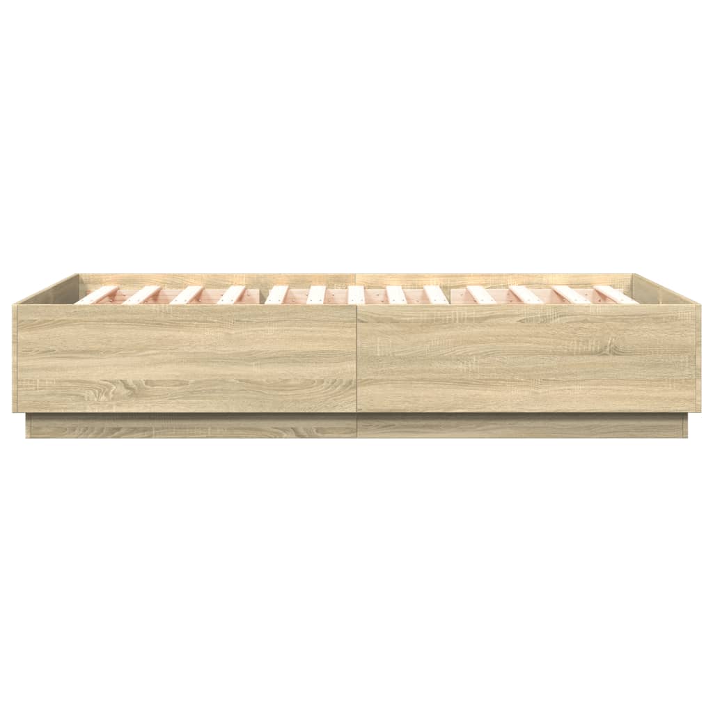 Giroletto Luci LED Rovere Sonoma 140x200 cm Legno Multistrato