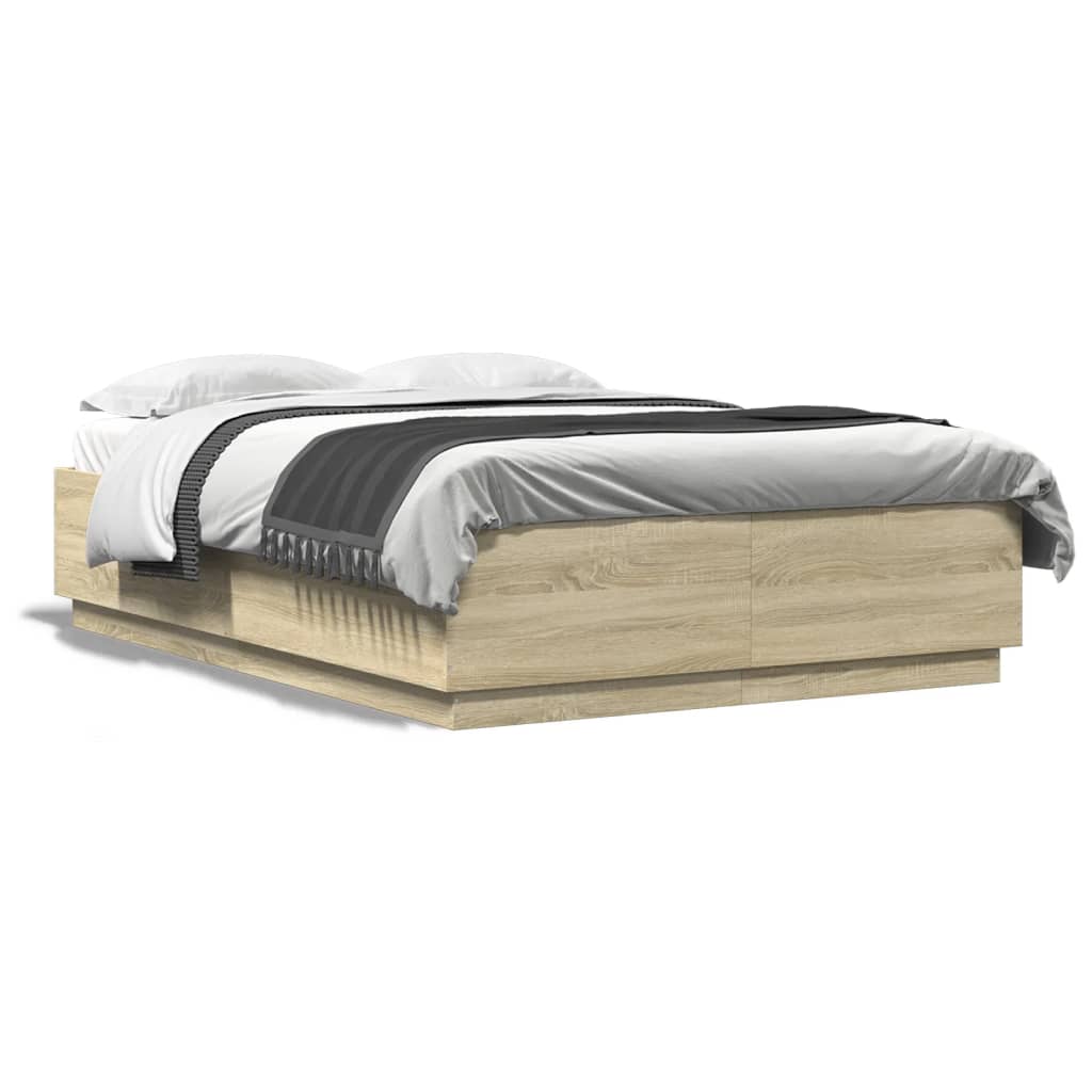 Giroletto Luci LED Rovere Sonoma 120x200 cm Legno Multistrato | homemem39