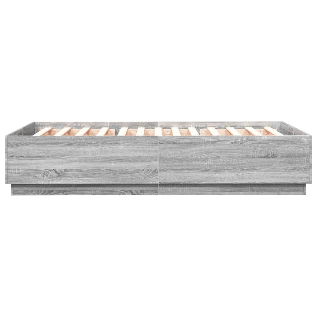 Giroletto Luci LED Grigio Sonoma 120x200 cm Legno Multistrato - homemem39