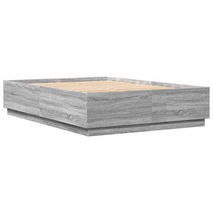 Giroletto Luci LED Grigio Sonoma 120x200 cm Legno Multistrato - homemem39