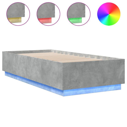 Giroletto Luci LED Grigio Cemento 100x200 cm Legno Multistrato | homemem39