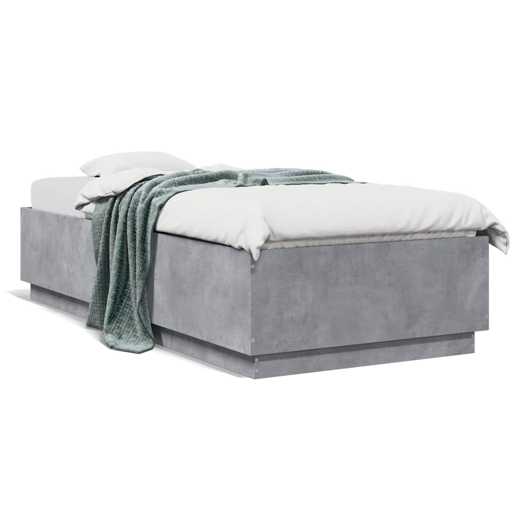Giroletto Luci LED Grigio Cemento 100x200 cm Legno Multistrato | homemem39