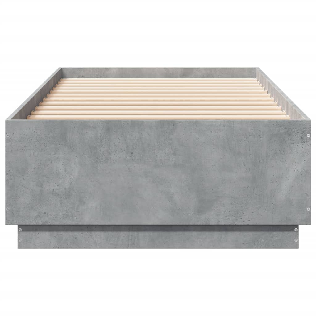 Giroletto Luci LED Grigio Cemento 100x200 cm Legno Multistrato | homemem39