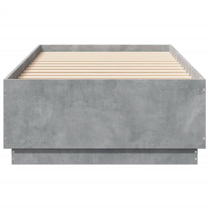 Giroletto Luci LED Grigio Cemento 100x200 cm Legno Multistrato | homemem39