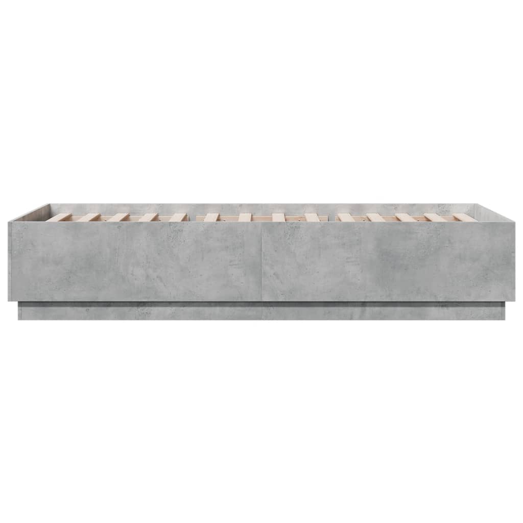 Giroletto Luci LED Grigio Cemento 100x200 cm Legno Multistrato | homemem39