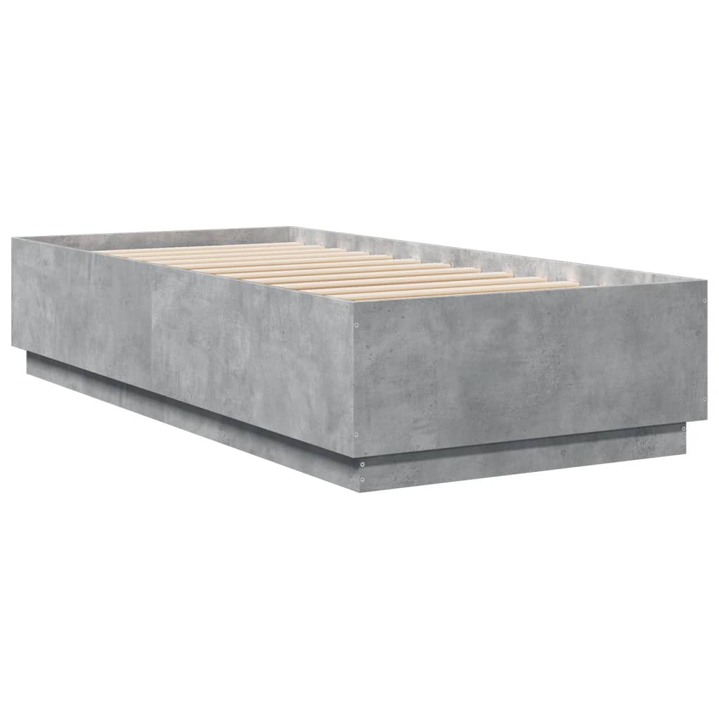 Giroletto Luci LED Grigio Cemento 100x200 cm Legno Multistrato | homemem39