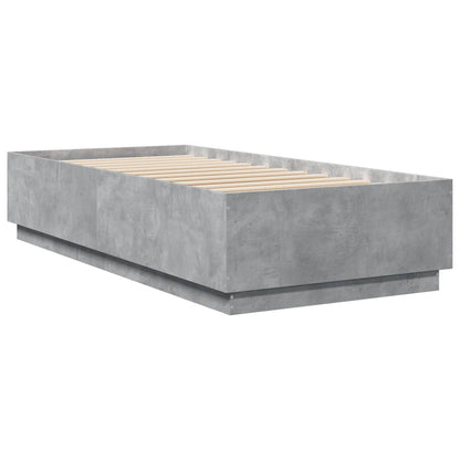 Giroletto Luci LED Grigio Cemento 100x200 cm Legno Multistrato | homemem39