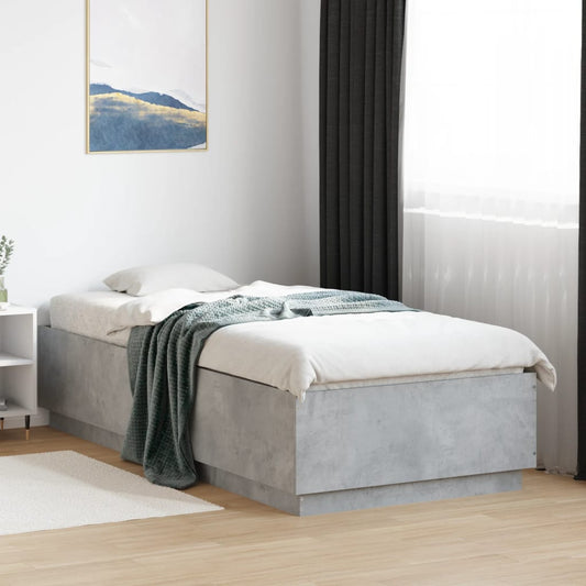 Giroletto Luci LED Grigio Cemento 100x200 cm Legno Multistrato | homemem39