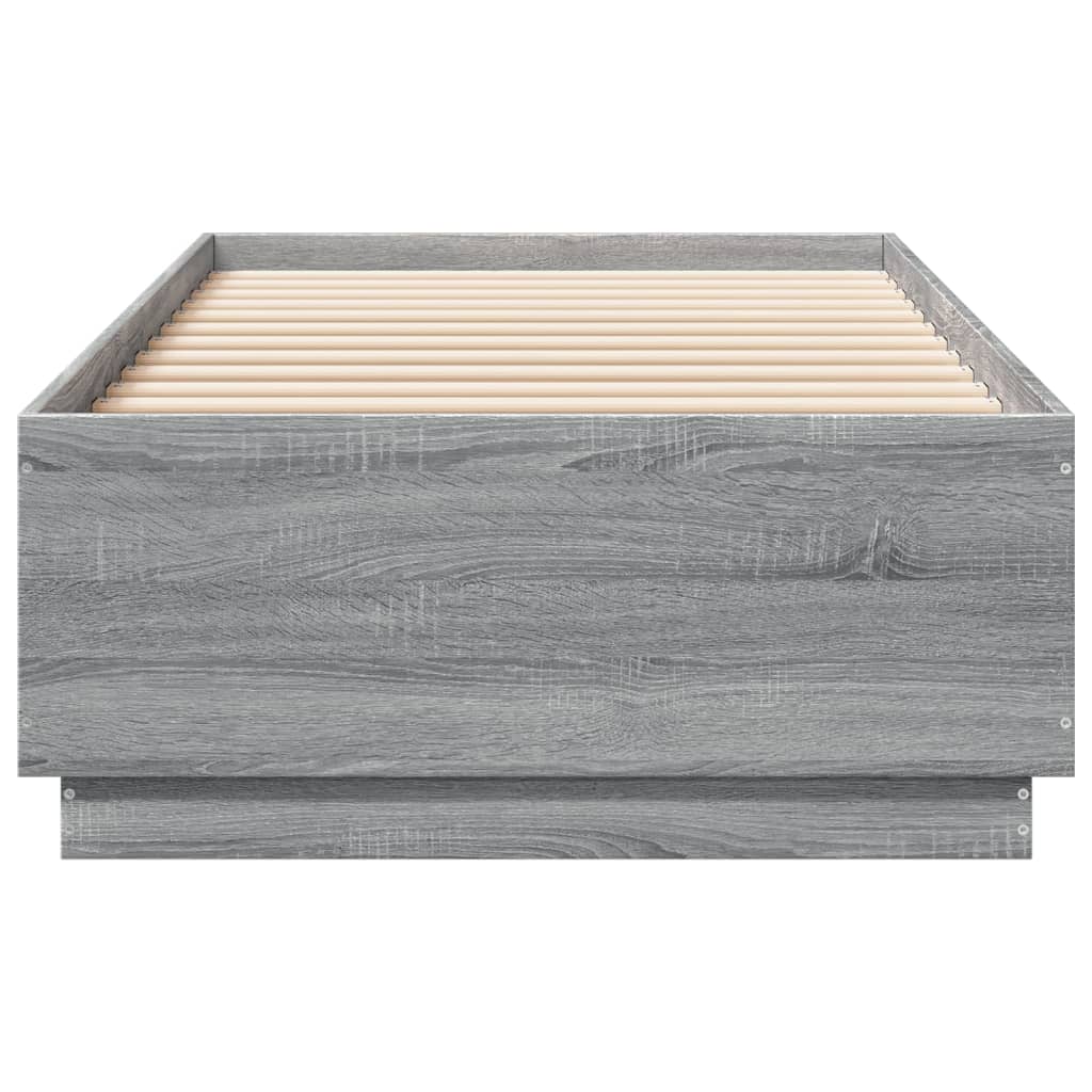 Giroletto Luci LED Grigio Sonoma 100x200cm in Legno Multistrato | homemem39