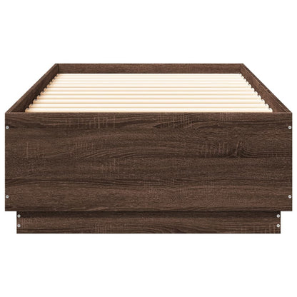 Giroletto Luci LED Rovere Marrone 100x200 cm Legno Multistrato | homemem39