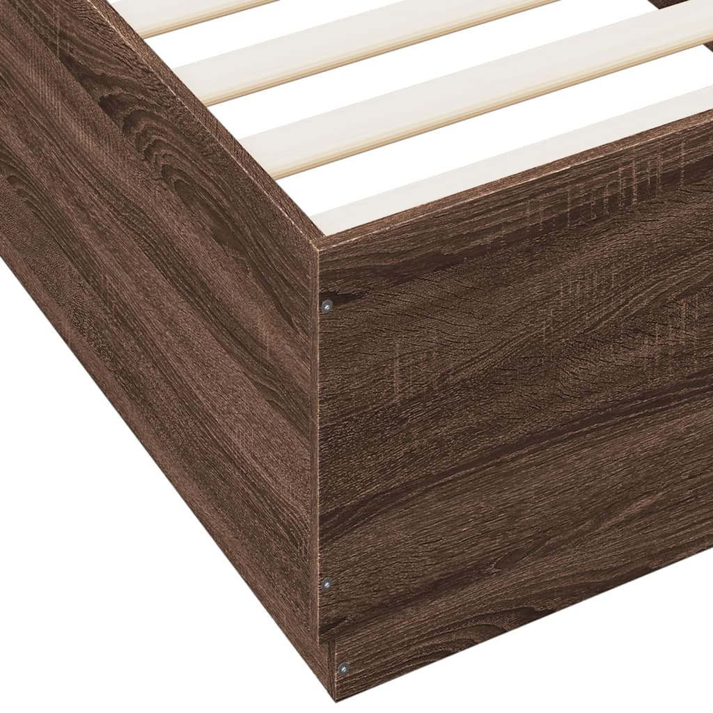 Giroletto Luci LED Rovere Marrone 100x200 cm Legno Multistrato | homemem39