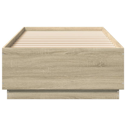 Giroletto con Luci LED Rovere Sonoma 90x200cm Legno Multistrato