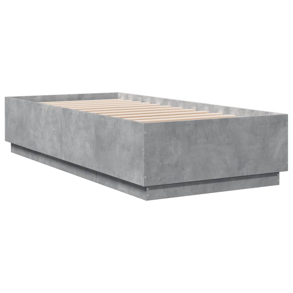 Giroletto Luci LED Grigio Cemento 90x200cm in Legno Multistrato | homemem39