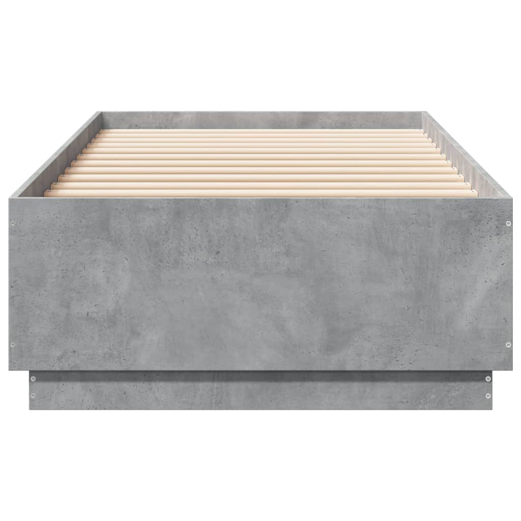 Giroletto Luci LED Grigio Cemento 90x200cm in Legno Multistrato | homemem39