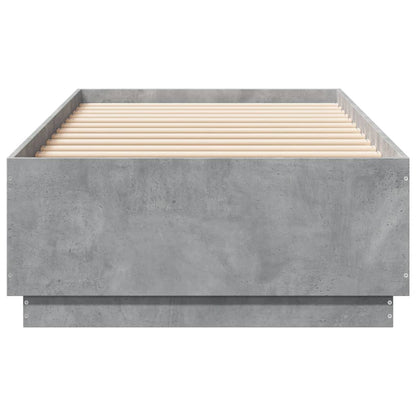 Giroletto Luci LED Grigio Cemento 90x200cm in Legno Multistrato | homemem39