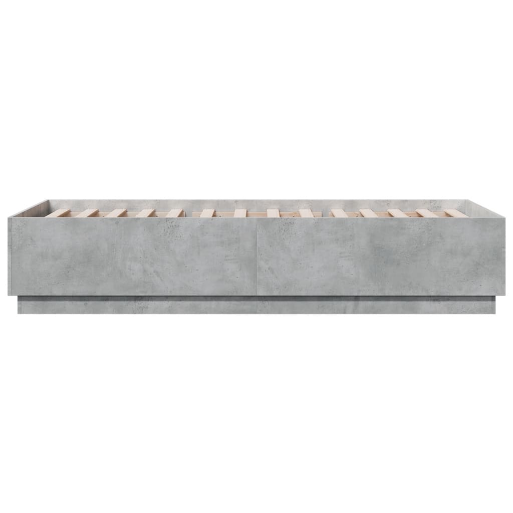 Giroletto Luci LED Grigio Cemento 90x200cm in Legno Multistrato | homemem39
