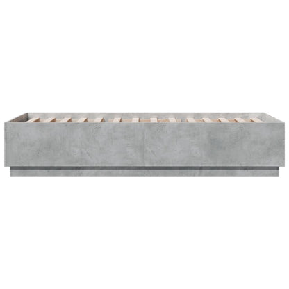Giroletto Luci LED Grigio Cemento 90x200cm in Legno Multistrato | homemem39