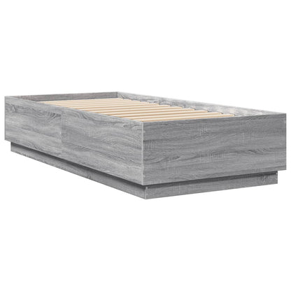 Giroletto con Luci LED Grigio Sonoma 90x200cm Legno Multistrato - homemem39