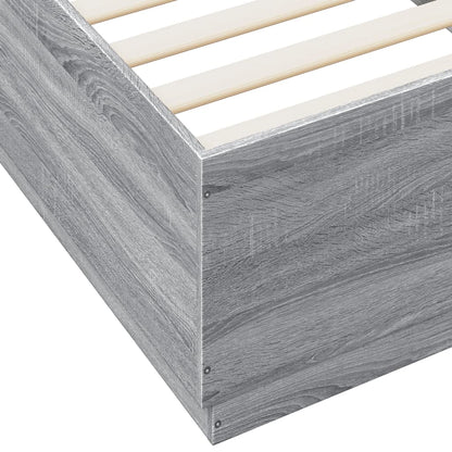 Giroletto con Luci LED Grigio Sonoma 90x200cm Legno Multistrato - homemem39