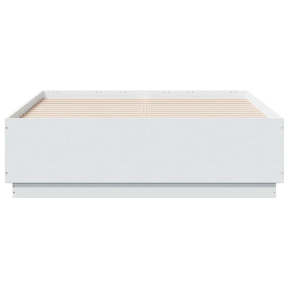 Giroletto con Luci LED Bianco 135x190 cm in Legno Multistrato - homemem39