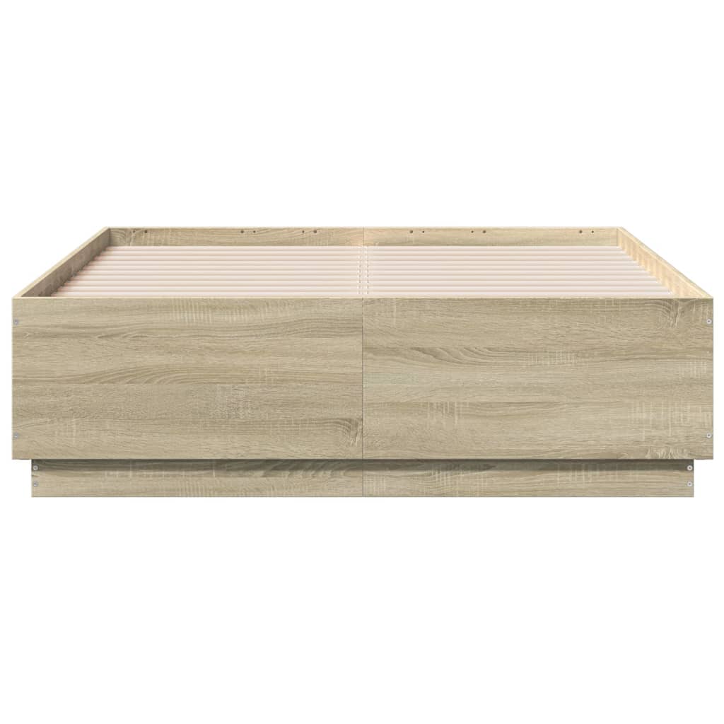Giroletto Luci LED Rovere Sonoma 135x190 cm Legno Multistrato | homemem39