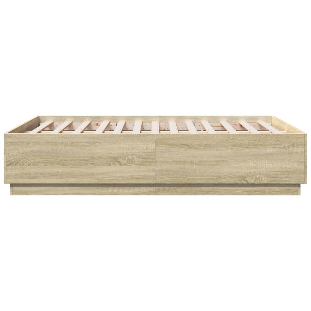 Giroletto Luci LED Rovere Sonoma 135x190 cm Legno Multistrato | homemem39