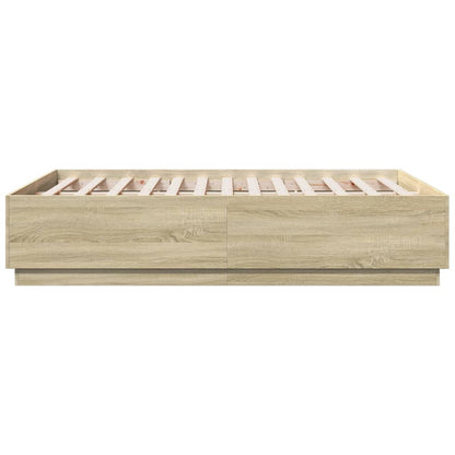 Giroletto Luci LED Rovere Sonoma 135x190 cm Legno Multistrato | homemem39