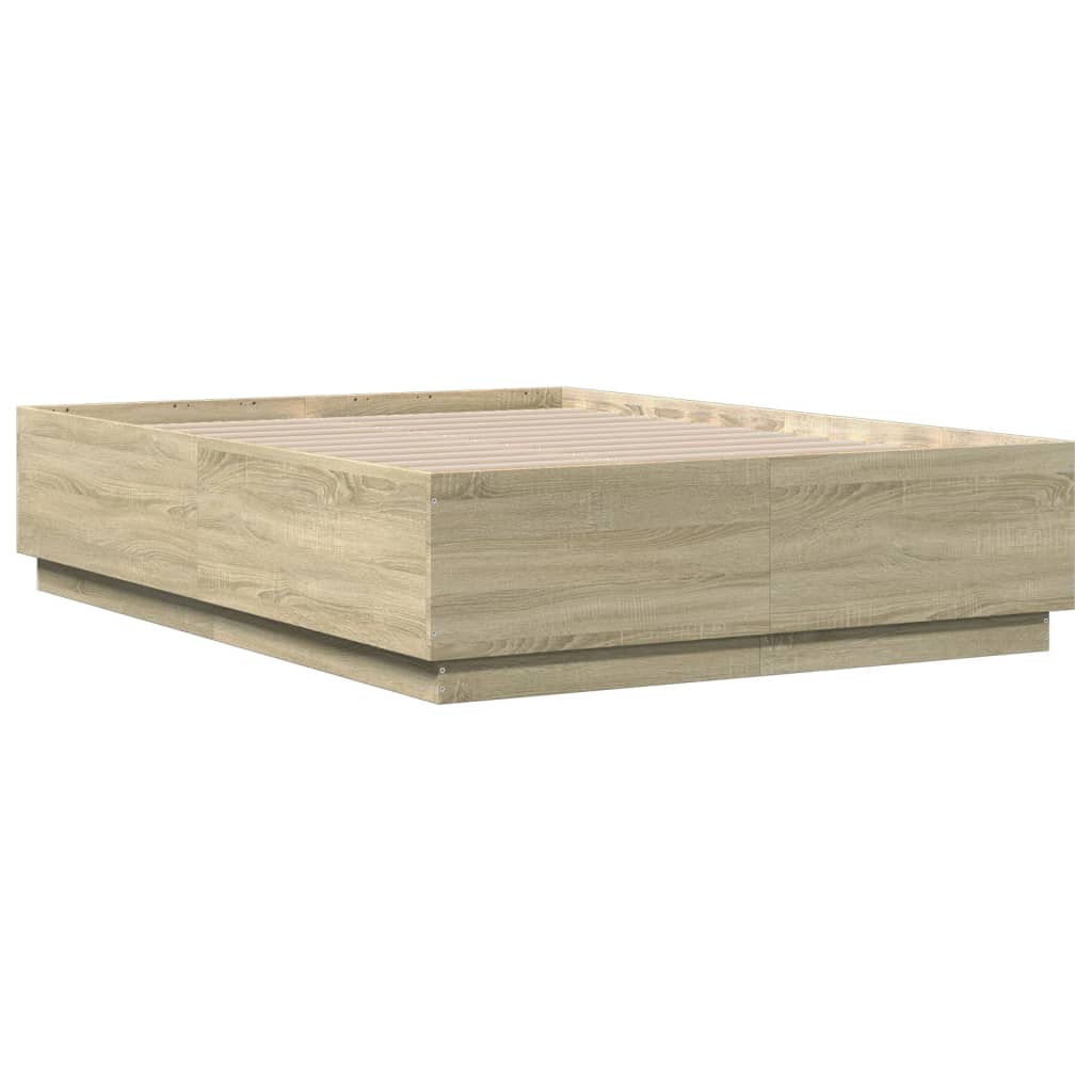 Giroletto Luci LED Rovere Sonoma 135x190 cm Legno Multistrato | homemem39