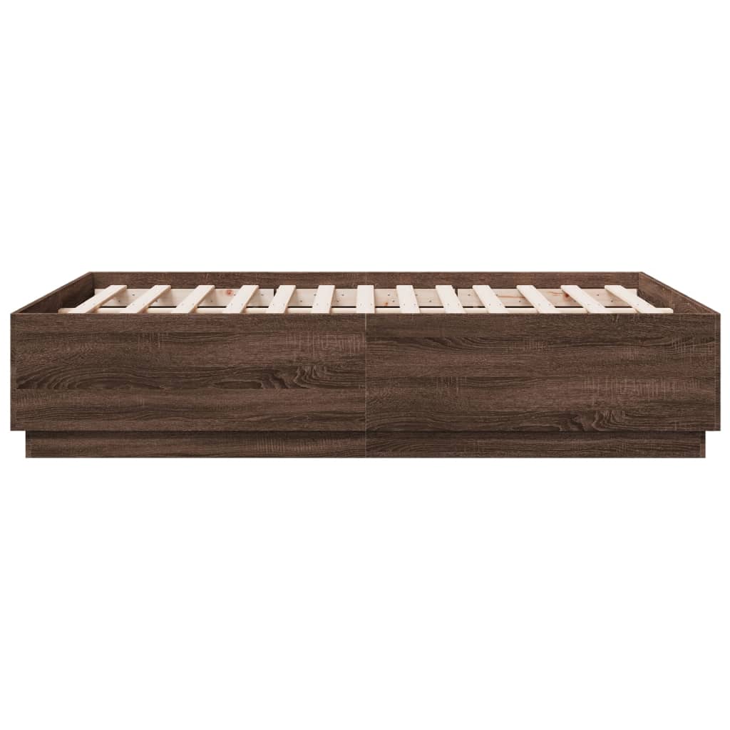 Giroletto Luci LED Rovere Marrone 135x190 cm Legno Multistrato | homemem39