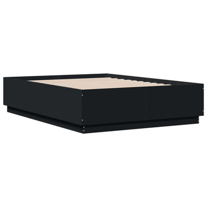Giroletto con Luci LED Nero 120x190 cm in Legno Multistrato | homemem39
